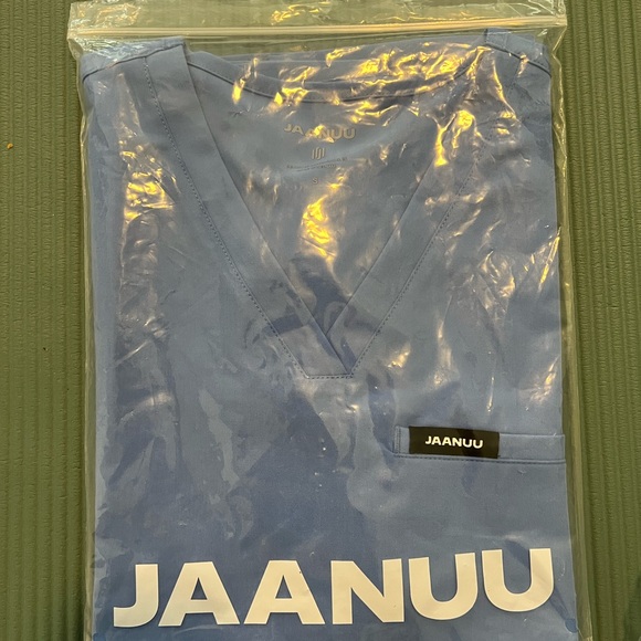 Jaanuu Ceil Blue Medical Scrub Pants - Picture 3 of 6